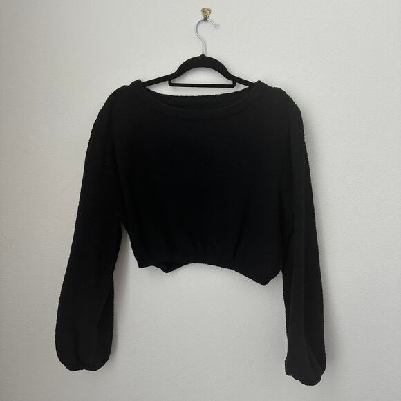 Buffbunny Cloud Long Sleeve Crop Onyx Black Size Medium - Picture 1 of 6